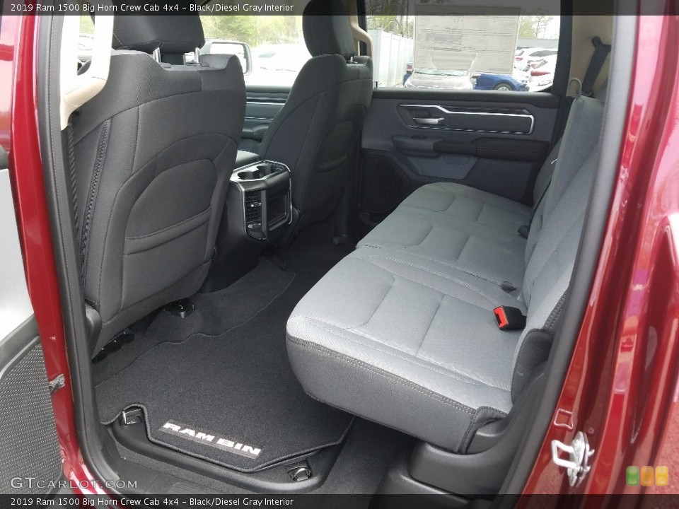 Black/Diesel Gray Interior Rear Seat for the 2019 Ram 1500 Big Horn Crew Cab 4x4 #127002274
