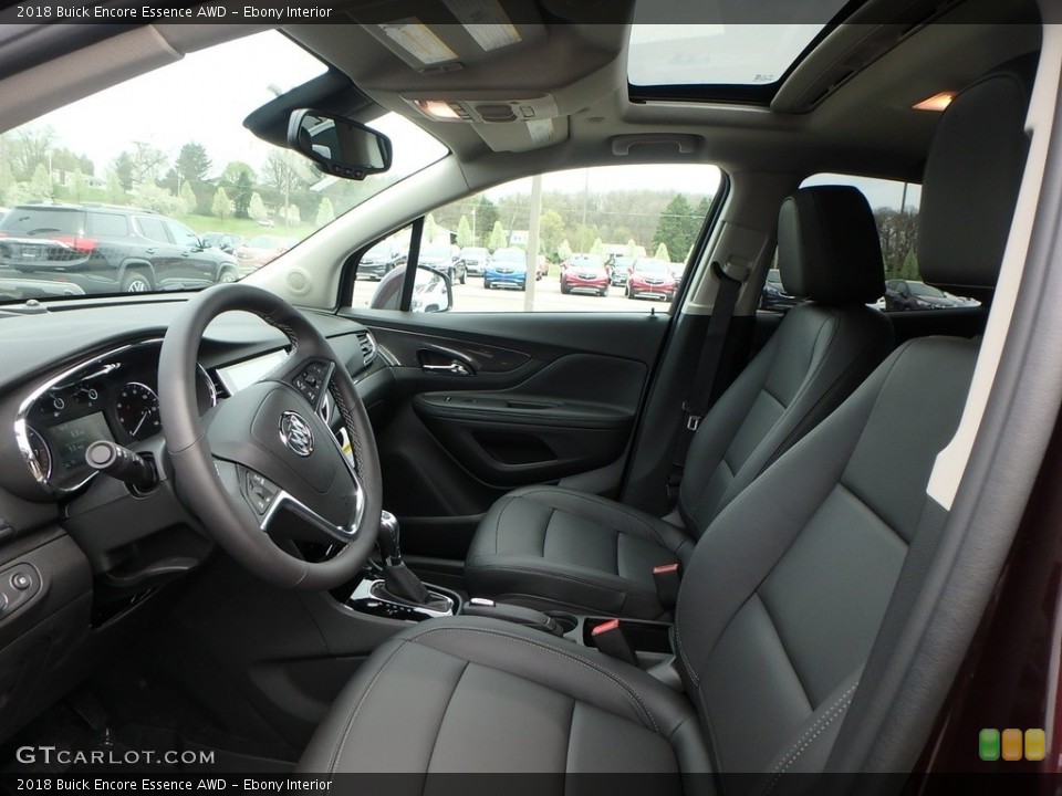 Ebony Interior Front Seat for the 2018 Buick Encore Essence AWD #127003397