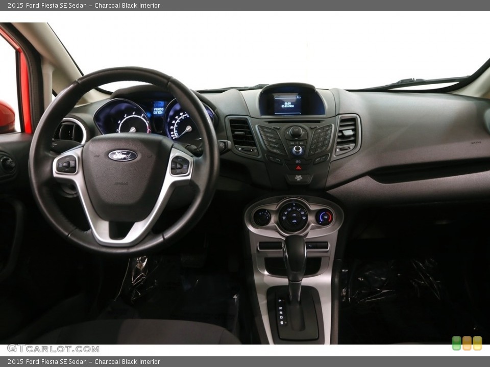 Charcoal Black Interior Dashboard for the 2015 Ford Fiesta SE Sedan #127003964