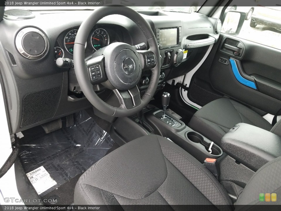 Black Interior Front Seat for the 2018 Jeep Wrangler Unlimited Sport 4x4 #127006643
