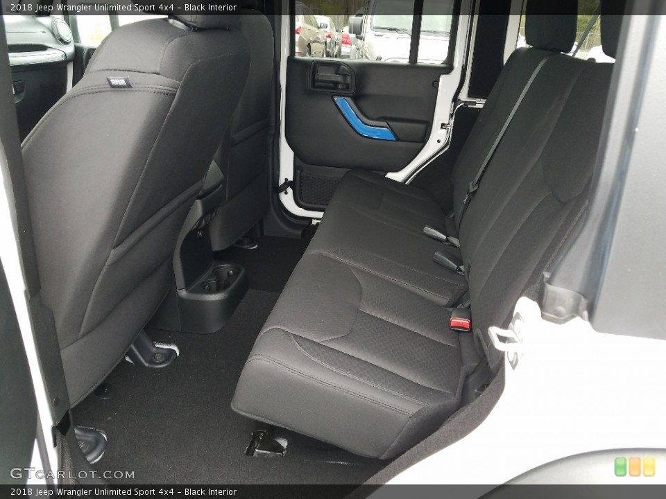 Black Interior Rear Seat for the 2018 Jeep Wrangler Unlimited Sport 4x4 #127006661