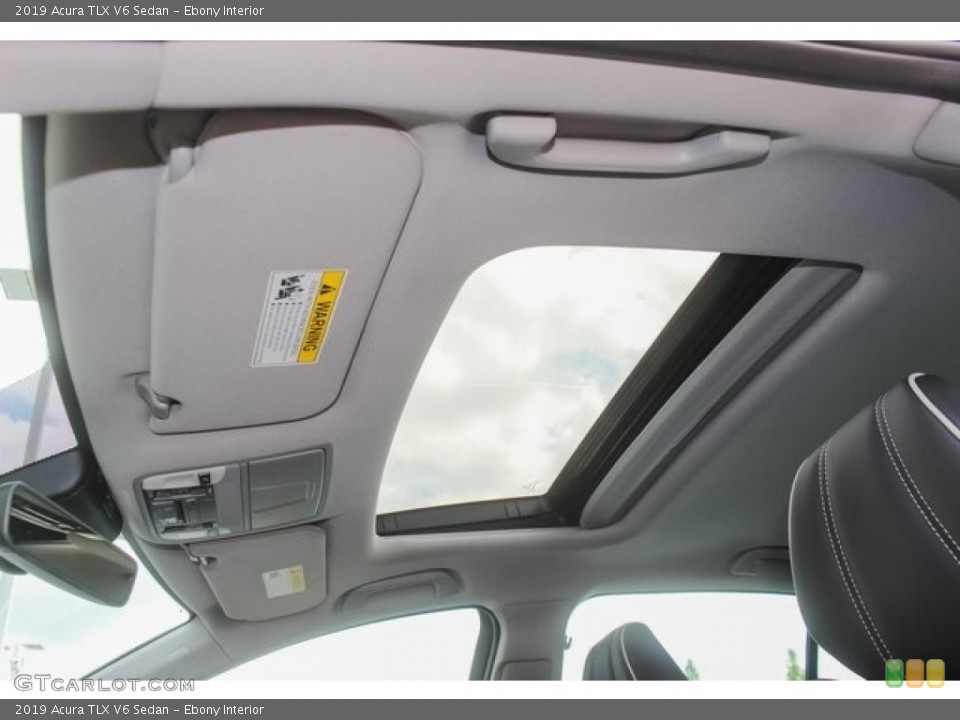 Ebony Interior Sunroof for the 2019 Acura TLX V6 Sedan #127023205