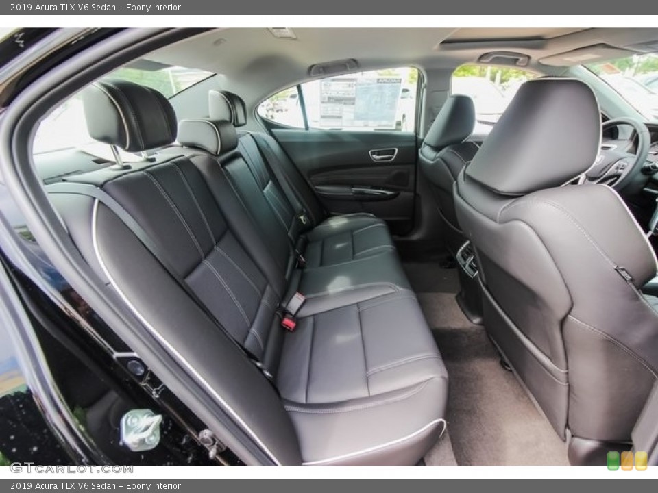 Ebony Interior Rear Seat for the 2019 Acura TLX V6 Sedan #127023352