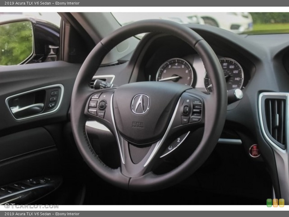 Ebony Interior Steering Wheel for the 2019 Acura TLX V6 Sedan #127023460