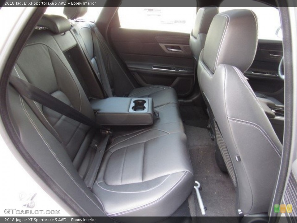 Ebony Interior Rear Seat for the 2018 Jaguar XF Sportbrake S AWD #127026520