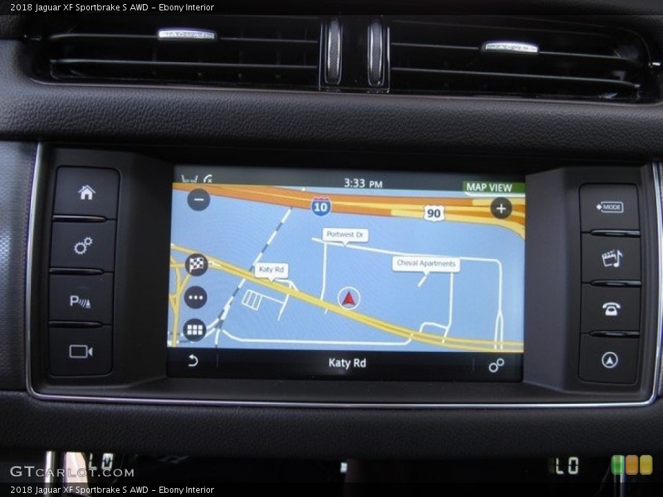 Ebony Interior Navigation for the 2018 Jaguar XF Sportbrake S AWD #127026805