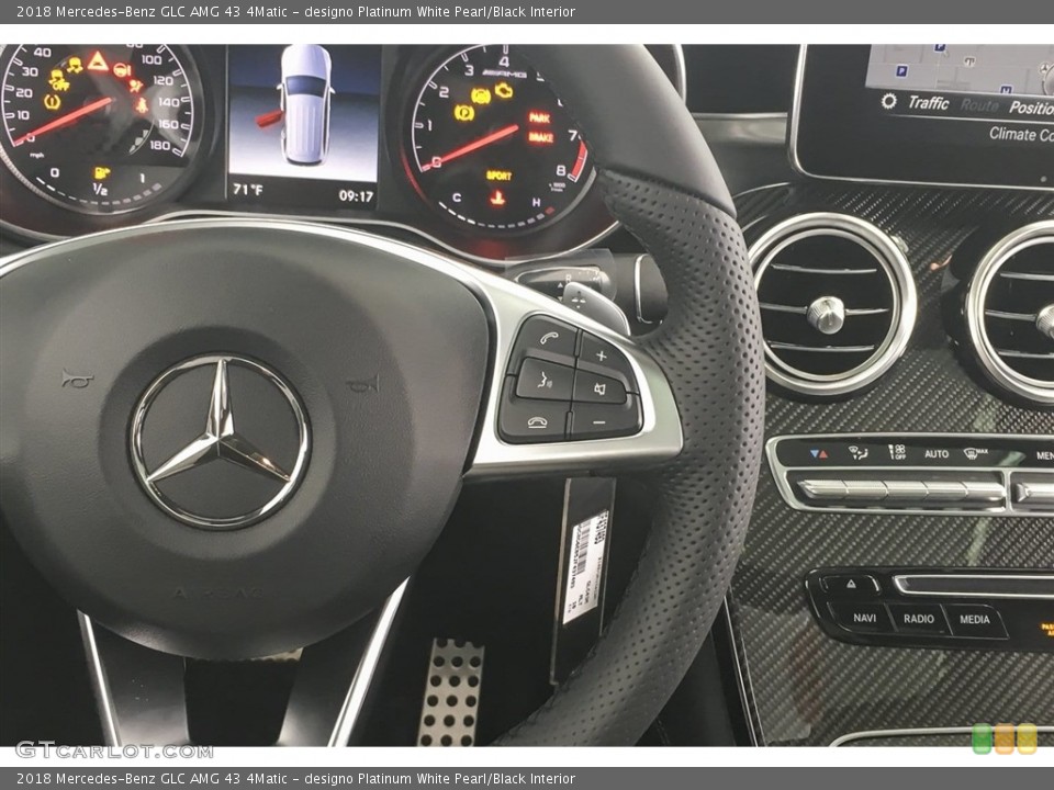 designo Platinum White Pearl/Black Interior Controls for the 2018 Mercedes-Benz GLC AMG 43 4Matic #127030252