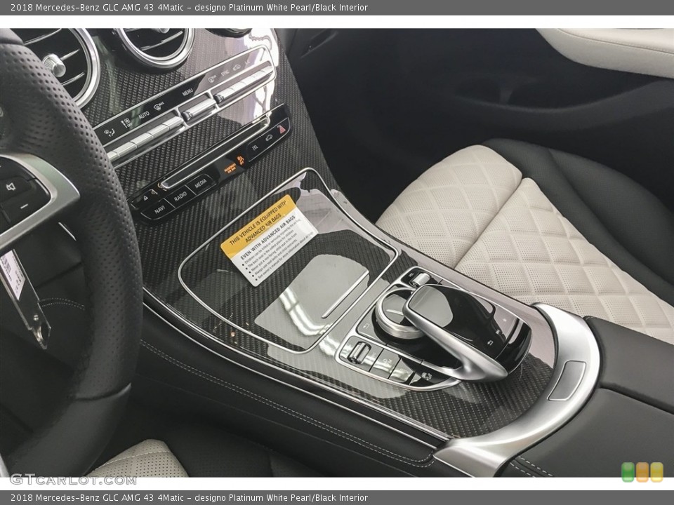 designo Platinum White Pearl/Black Interior Controls for the 2018 Mercedes-Benz GLC AMG 43 4Matic #127030282