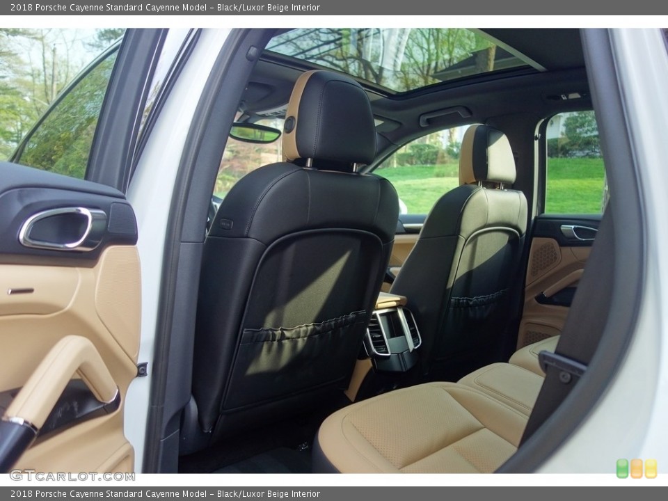 Black/Luxor Beige Interior Rear Seat for the 2018 Porsche Cayenne  #127066980