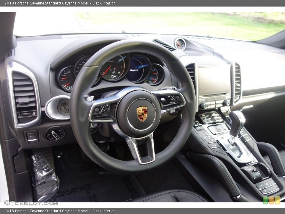 Black Interior Steering Wheel for the 2018 Porsche Cayenne  #127068072