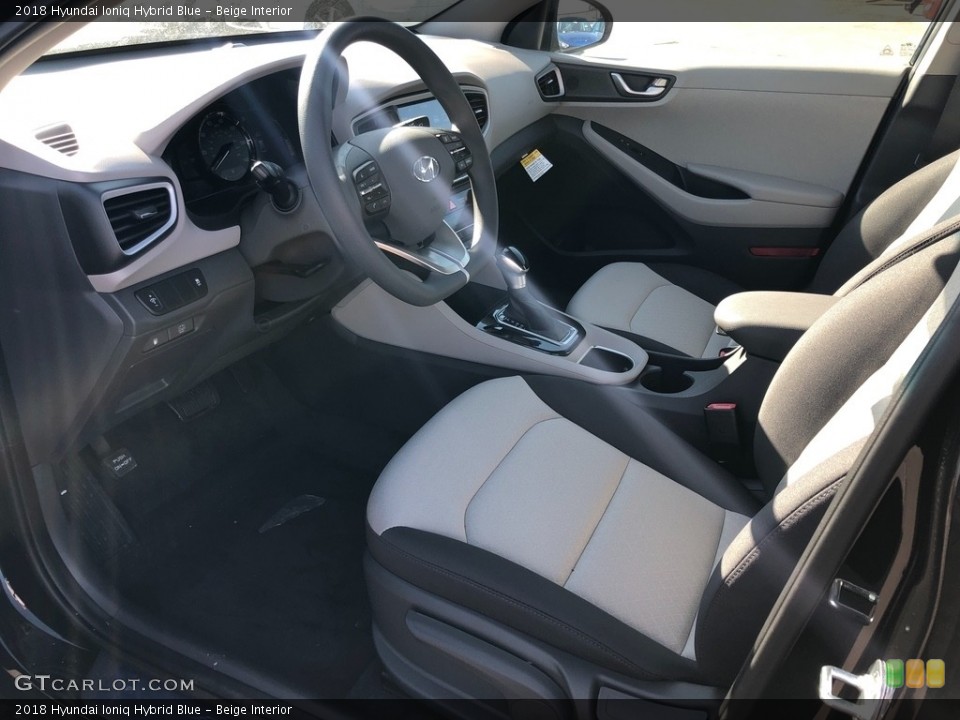 Beige Interior Photo for the 2018 Hyundai Ioniq Hybrid Blue #127068660