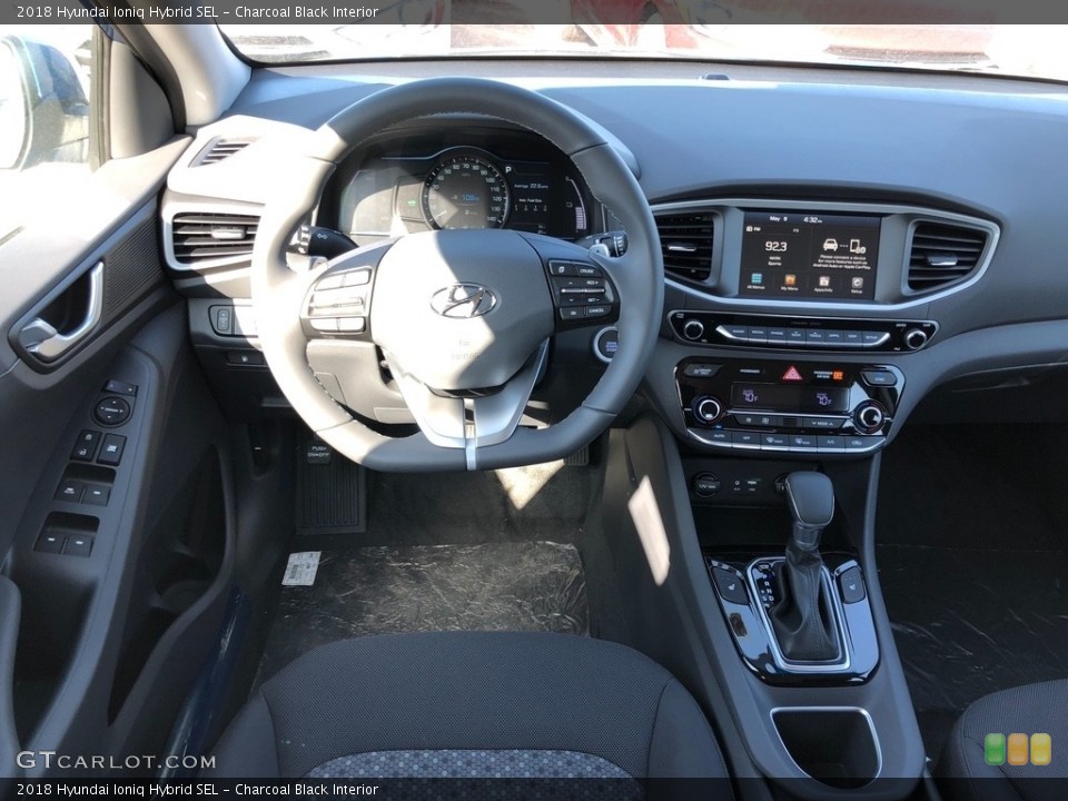 Charcoal Black Interior Dashboard for the 2018 Hyundai Ioniq Hybrid SEL #127068858