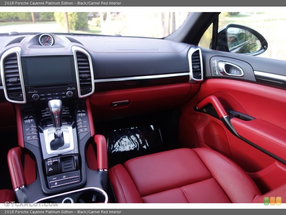 Black/Garnet Red Interior Dashboard for the 2018 Porsche Cayenne Platinum Edition #127068957