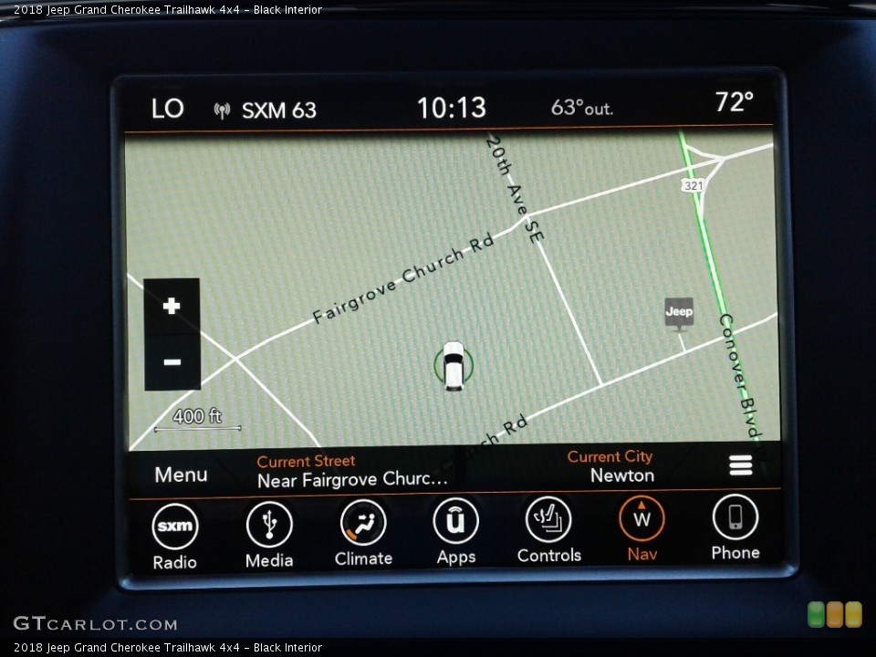 Black Interior Navigation for the 2018 Jeep Grand Cherokee Trailhawk 4x4 #127071195