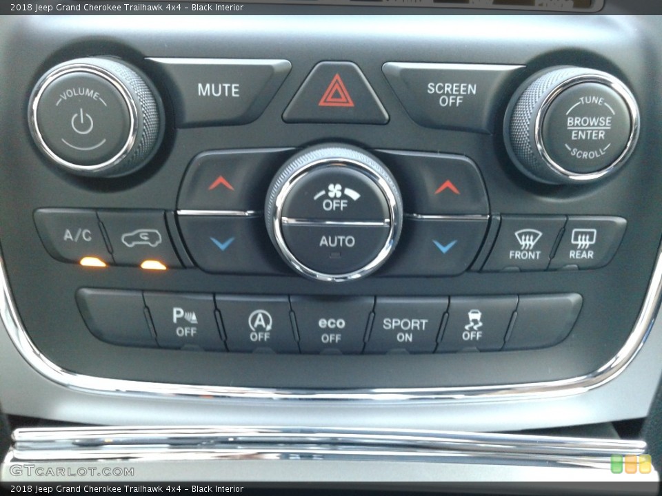Black Interior Controls for the 2018 Jeep Grand Cherokee Trailhawk 4x4 #127071327
