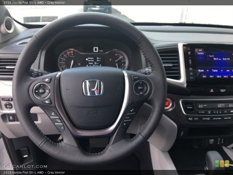 Gray Interior Steering Wheel for the 2018 Honda Pilot EX-L AWD #127071675