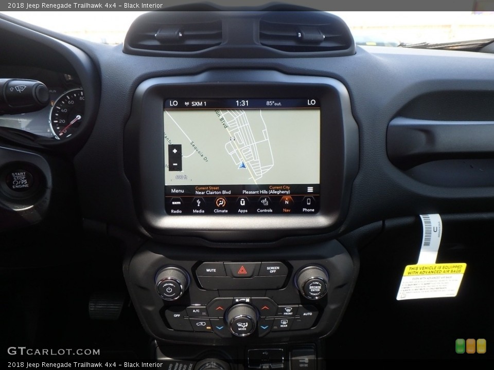 Black Interior Controls for the 2018 Jeep Renegade Trailhawk 4x4 #127074687