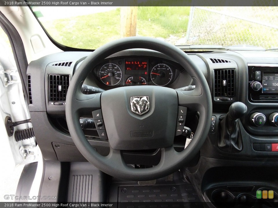 Black Interior Steering Wheel for the 2018 Ram ProMaster 2500 High Roof Cargo Van #127092409