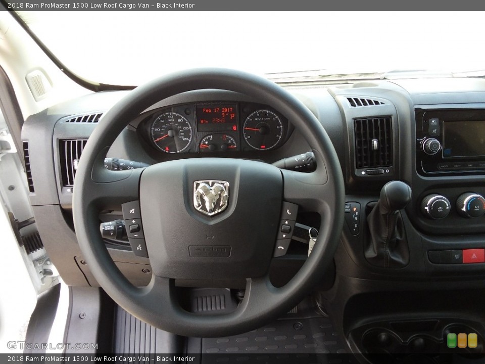 Black Interior Steering Wheel for the 2018 Ram ProMaster 1500 Low Roof Cargo Van #127093300