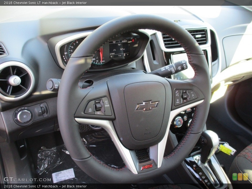 Jet Black Interior Steering Wheel for the 2018 Chevrolet Sonic LT Hatchback #127094752