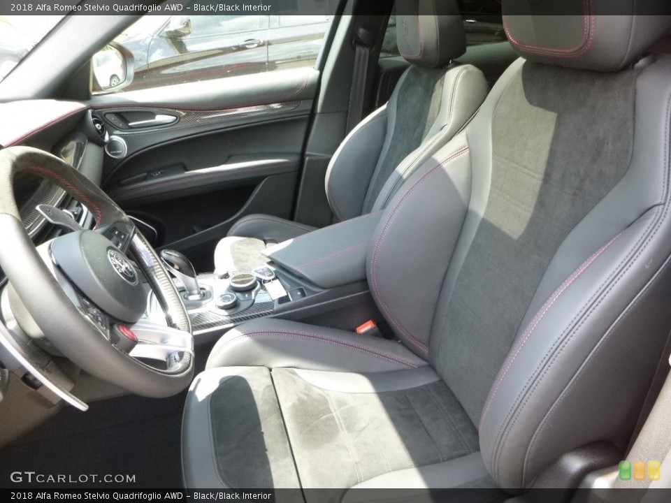 Black/Black Interior Front Seat for the 2018 Alfa Romeo Stelvio Quadrifoglio AWD #127119949