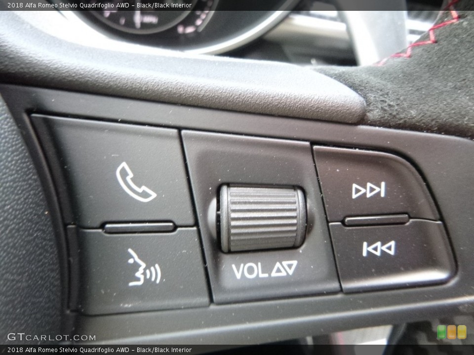 Black/Black Interior Controls for the 2018 Alfa Romeo Stelvio Quadrifoglio AWD #127120126