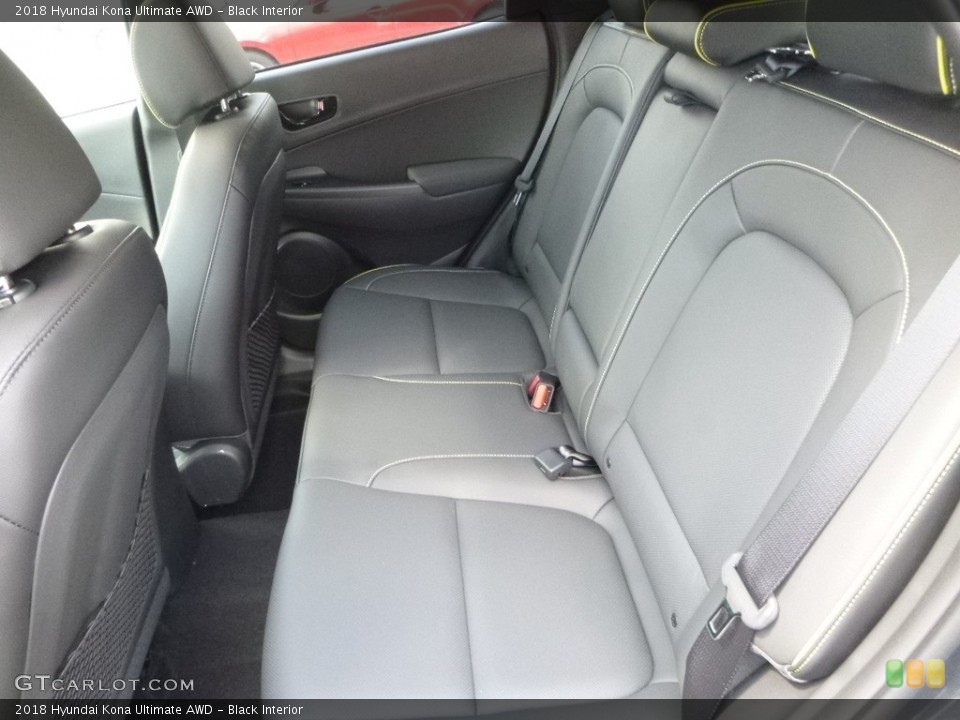 Black Interior Rear Seat for the 2018 Hyundai Kona Ultimate AWD #127122292