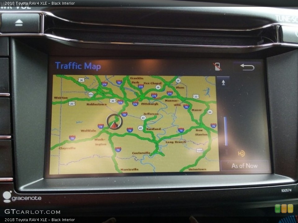 Black Interior Navigation for the 2018 Toyota RAV4 XLE #127125547