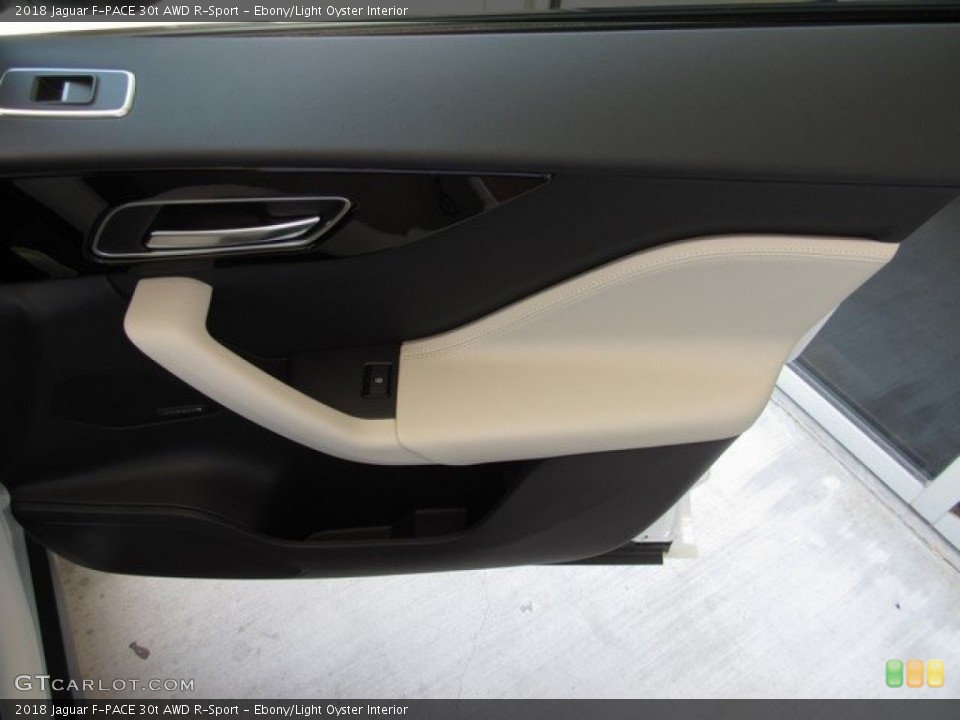 Ebony/Light Oyster Interior Door Panel for the 2018 Jaguar F-PACE 30t AWD R-Sport #127129147