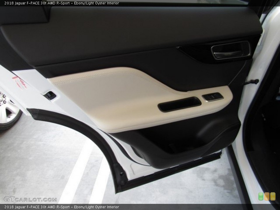 Ebony/Light Oyster Interior Door Panel for the 2018 Jaguar F-PACE 30t AWD R-Sport #127129159
