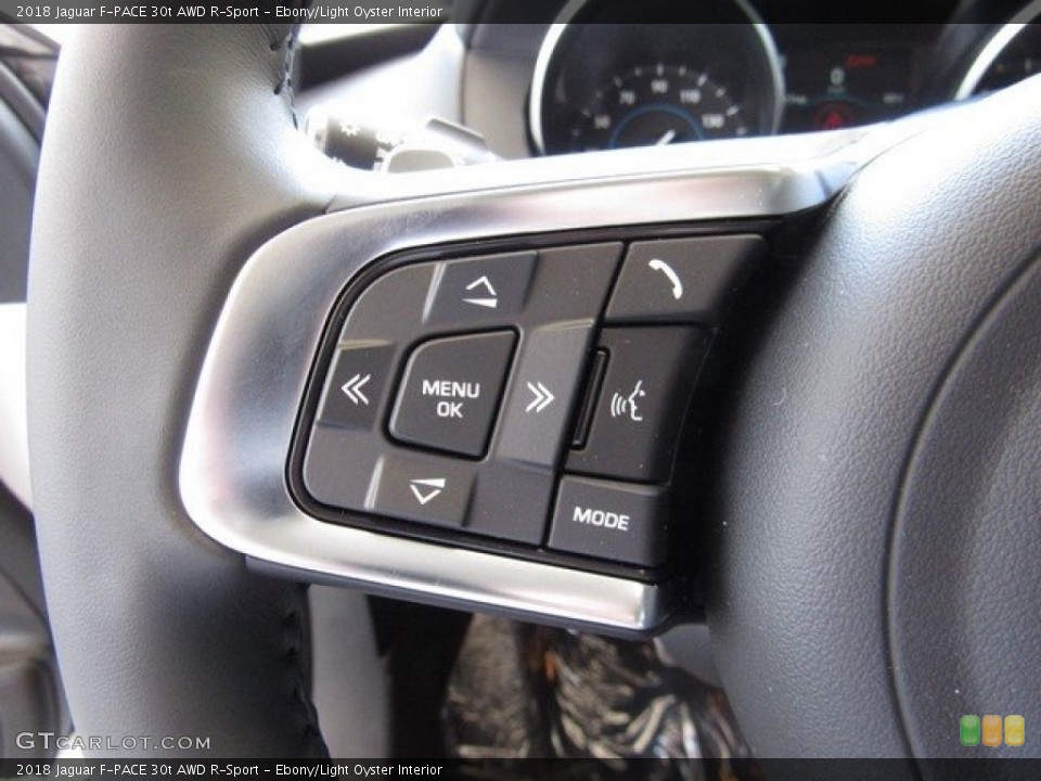 Ebony/Light Oyster Interior Steering Wheel for the 2018 Jaguar F-PACE 30t AWD R-Sport #127129189