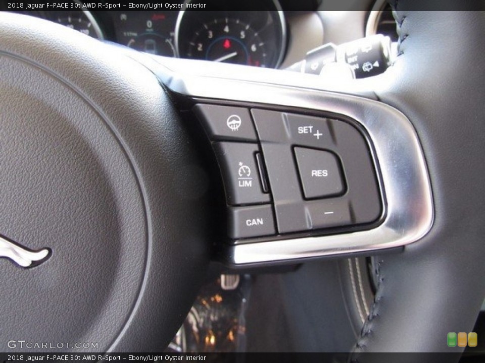 Ebony/Light Oyster Interior Steering Wheel for the 2018 Jaguar F-PACE 30t AWD R-Sport #127129195