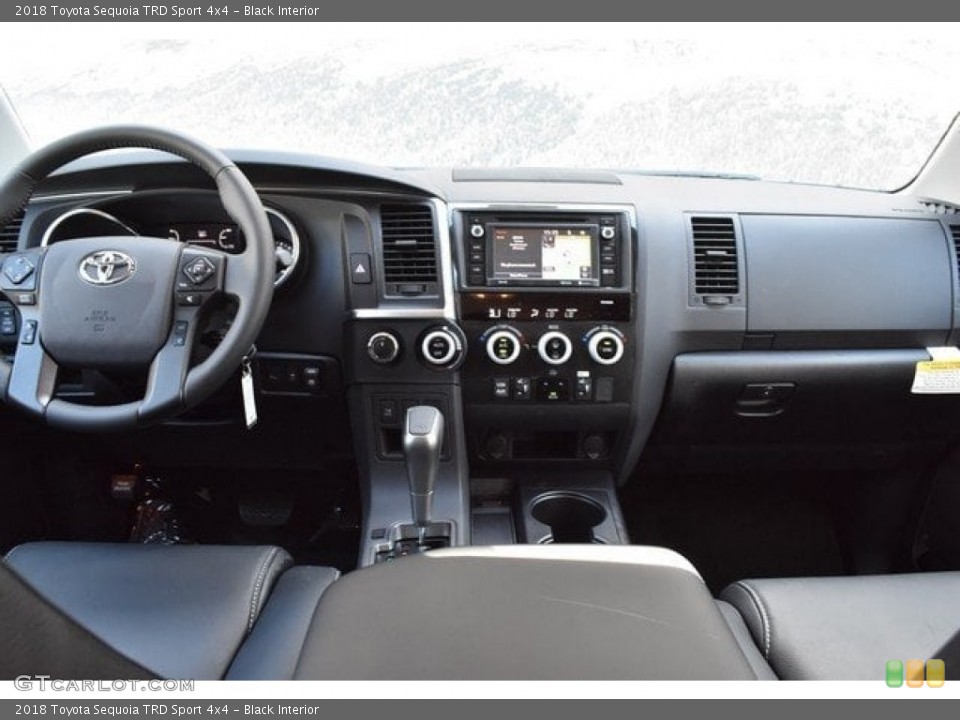 Black Interior Dashboard for the 2018 Toyota Sequoia TRD Sport 4x4 #127138757
