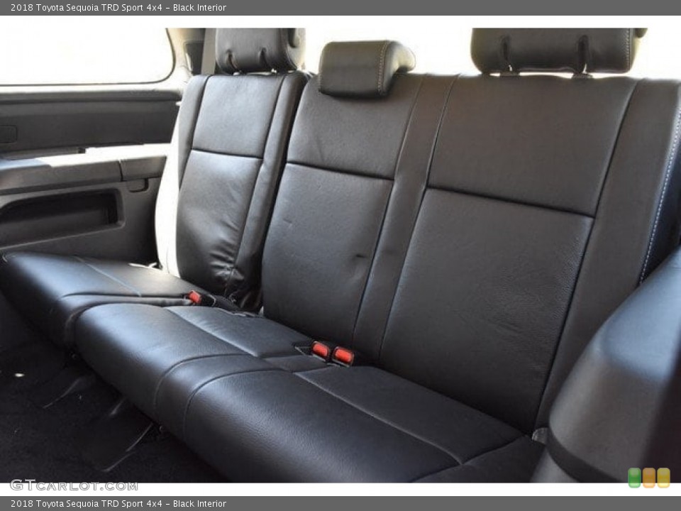 Black Interior Rear Seat for the 2018 Toyota Sequoia TRD Sport 4x4 #127138988