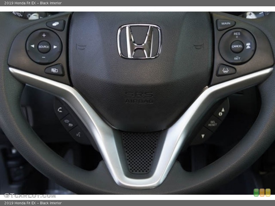 Black Interior Steering Wheel for the 2019 Honda Fit EX #127166207