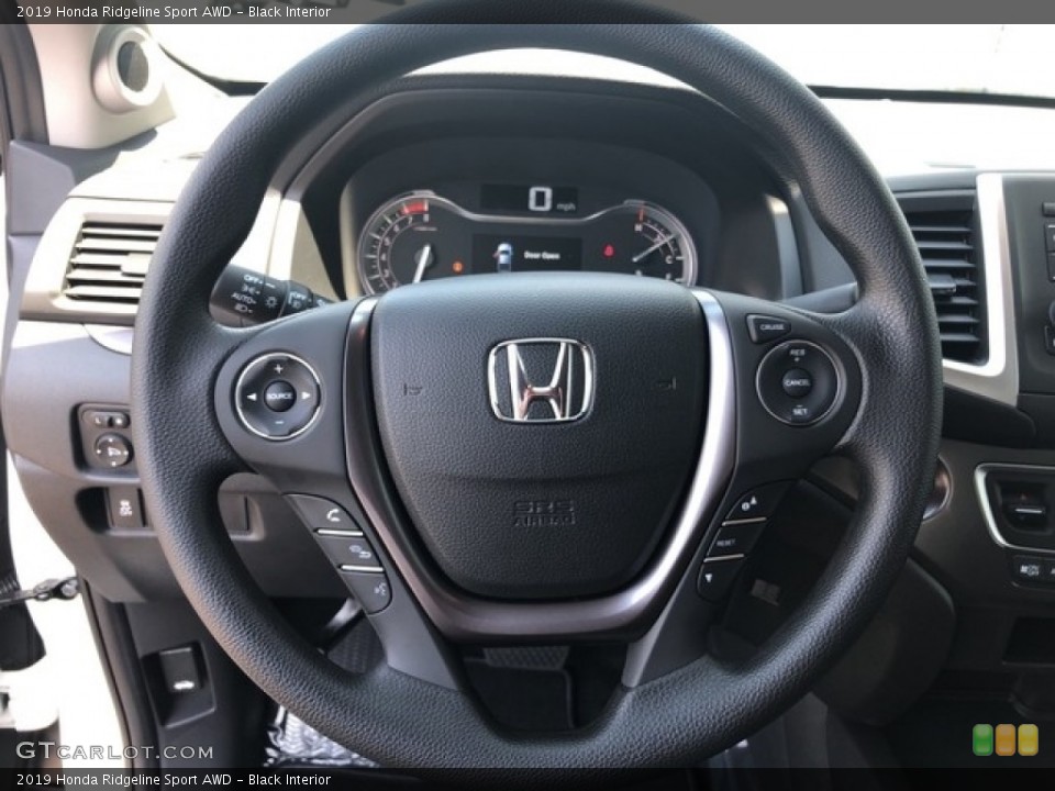 Black Interior Steering Wheel for the 2019 Honda Ridgeline Sport AWD #127181187