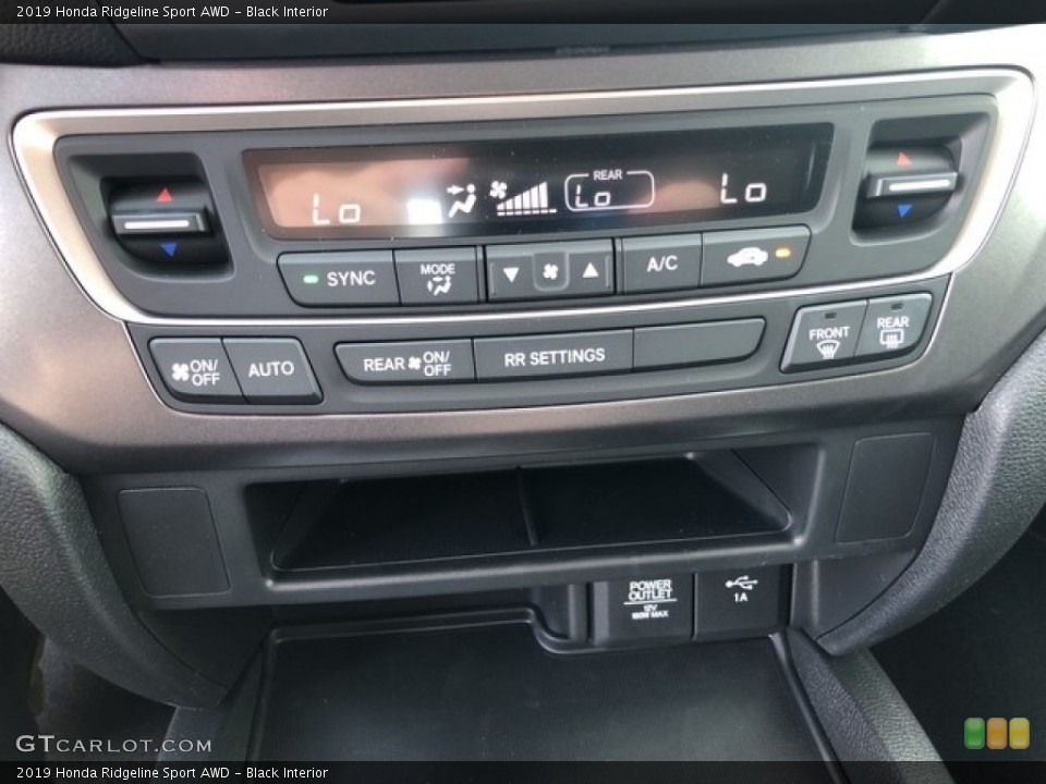 Black Interior Controls for the 2019 Honda Ridgeline Sport AWD #127181247