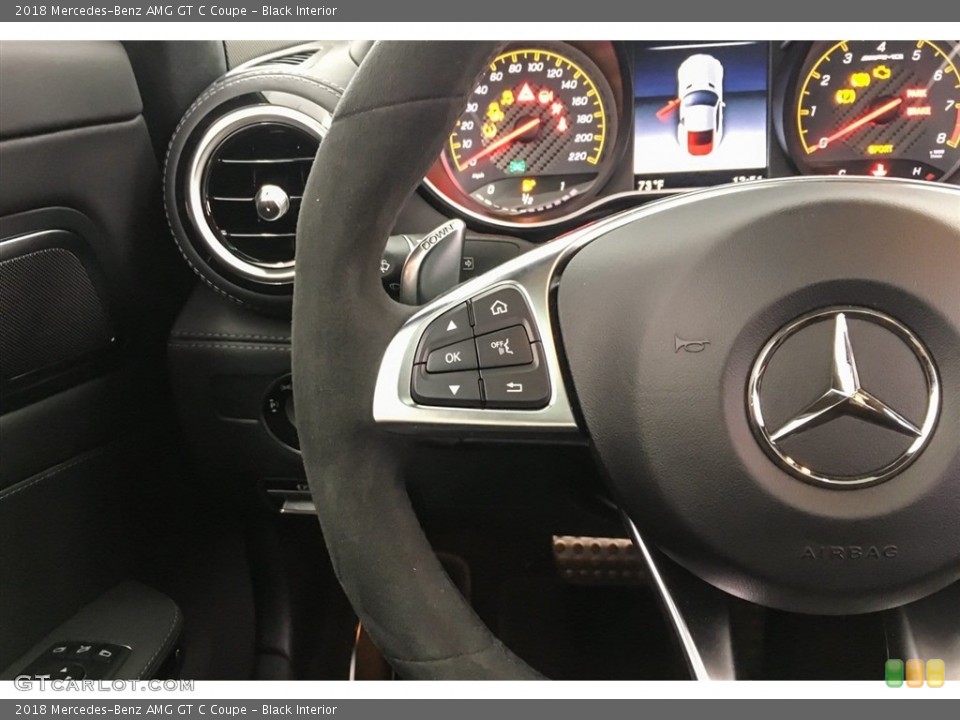 Black Interior Steering Wheel for the 2018 Mercedes-Benz AMG GT C Coupe #127204374