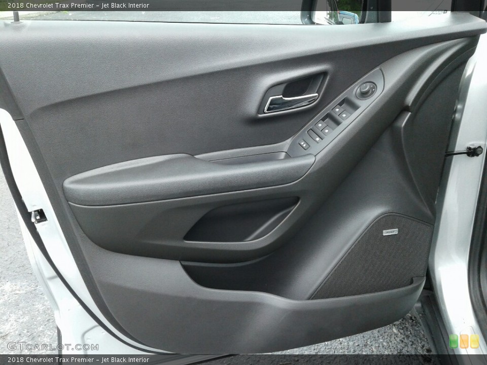 Jet Black Interior Door Panel for the 2018 Chevrolet Trax Premier #127207542