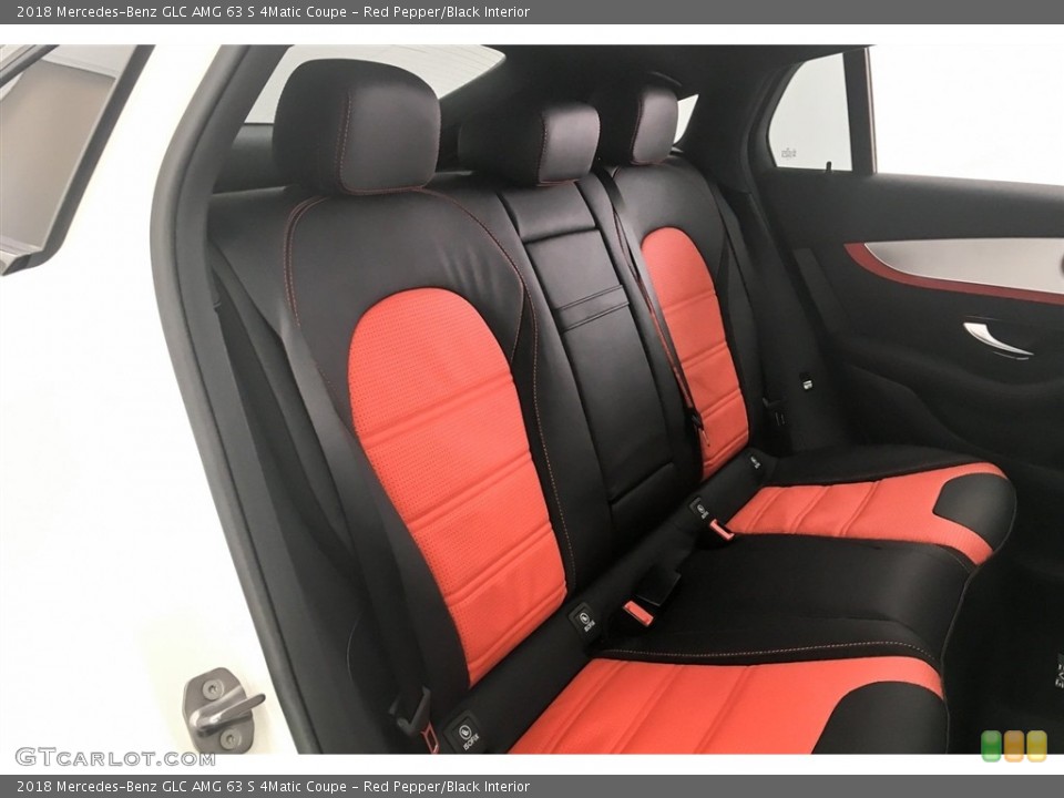Red Pepper/Black Interior Rear Seat for the 2018 Mercedes-Benz GLC AMG 63 S 4Matic Coupe #127223706