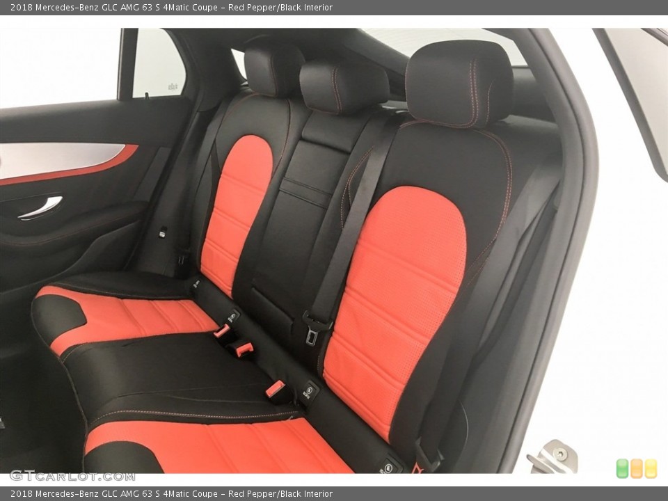 Red Pepper/Black Interior Rear Seat for the 2018 Mercedes-Benz GLC AMG 63 S 4Matic Coupe #127223736