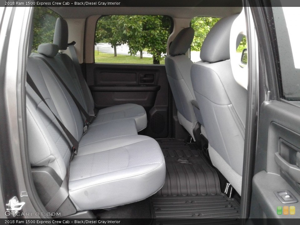 Black/Diesel Gray Interior Rear Seat for the 2018 Ram 1500 Express Crew Cab #127225629