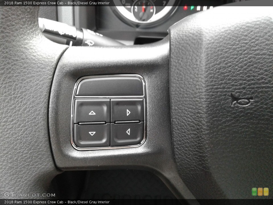 Black/Diesel Gray Interior Steering Wheel for the 2018 Ram 1500 Express Crew Cab #127225674
