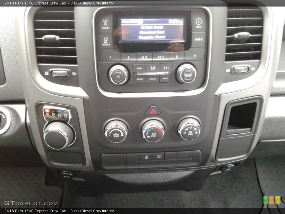 Black/Diesel Gray Interior Controls for the 2018 Ram 1500 Express Crew Cab #127225734