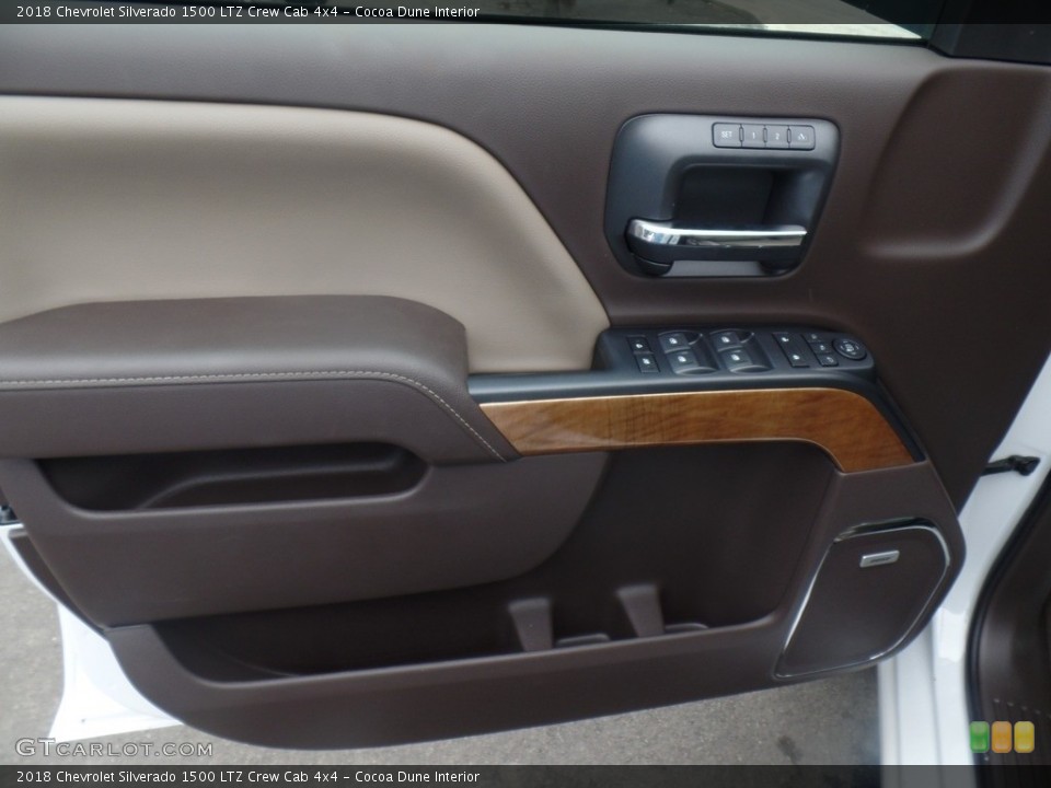 Cocoa Dune Interior Door Panel for the 2018 Chevrolet Silverado 1500 LTZ Crew Cab 4x4 #127229340