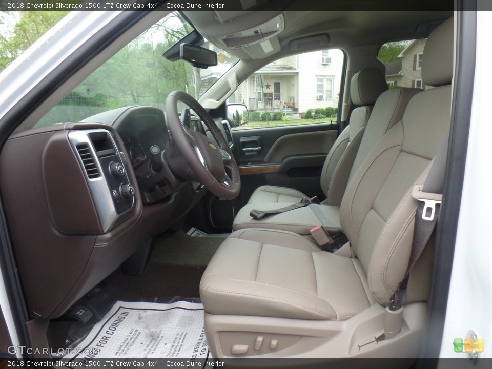 Cocoa Dune Interior Front Seat for the 2018 Chevrolet Silverado 1500 LTZ Crew Cab 4x4 #127229394