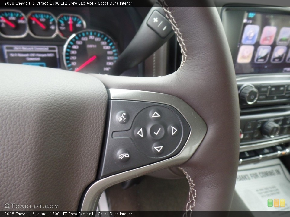 Cocoa Dune Interior Controls for the 2018 Chevrolet Silverado 1500 LTZ Crew Cab 4x4 #127229442