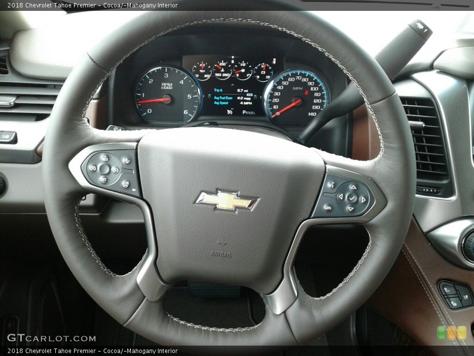 Cocoa/­Mahogany Interior Steering Wheel for the 2018 Chevrolet Tahoe Premier #127229463