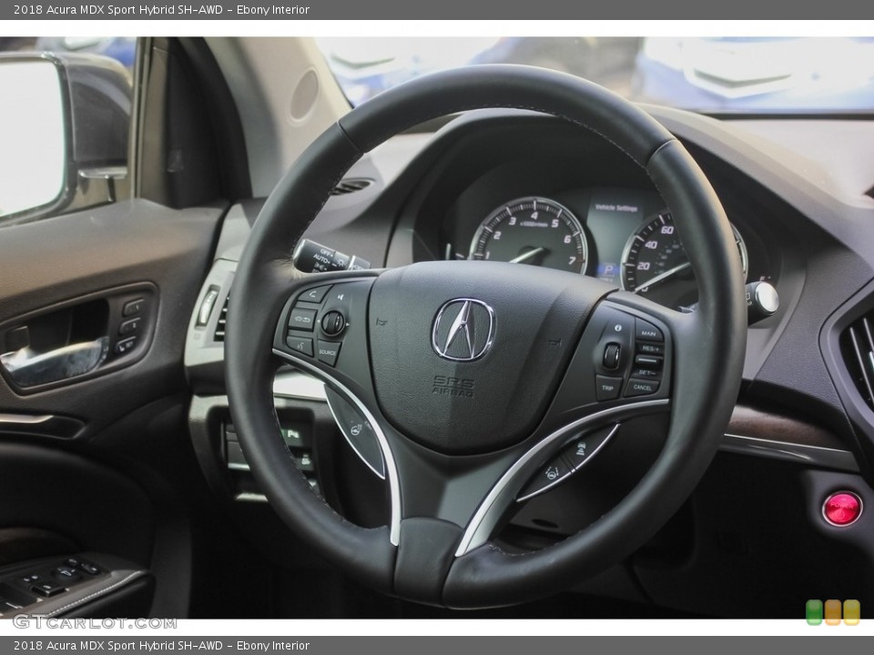 Ebony Interior Steering Wheel for the 2018 Acura MDX Sport Hybrid SH-AWD #127230354