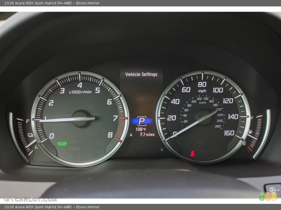 Ebony Interior Gauges for the 2018 Acura MDX Sport Hybrid SH-AWD #127230420